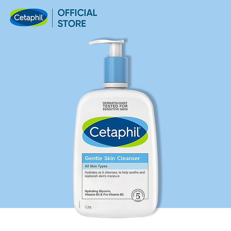 Sữa rửa mặt dịu lành cho da nhạy cảm Cetaphil Gentle Skin Cleanser 1000ml