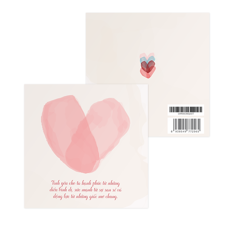 Thiệp Valentine SDstationery vuông 12x12 cm - Ảnh 4