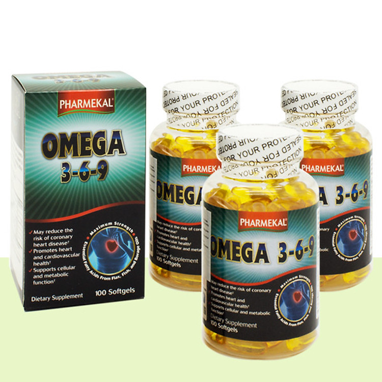 Combo 3 Hộp Viên Uống Dầu Cá Omega 369 Pharmekal - 100 Viên