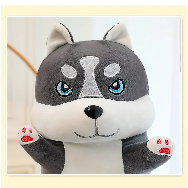 Thú nhồi bông chó husky dễ thương Chính hãng Tiết kiệm - Hình ảnh 5