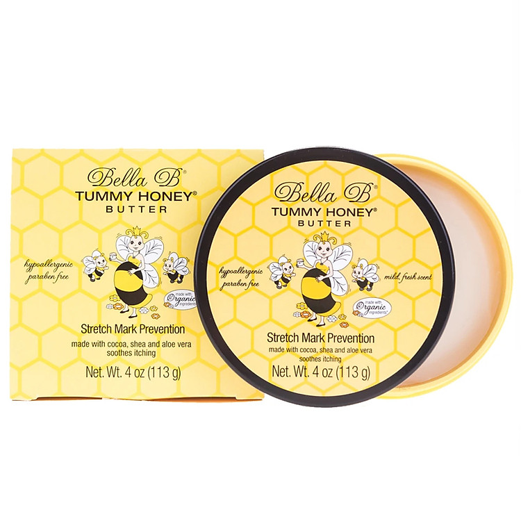 Bơ Đậm Đặc Ngăn Ngừa Rạn Da, Sáng Da Mờ Thâm Dành Cho Mẹ Bầu Và Sau Sinh Bella B Tummy Honey Butter Hũ 113gr - Chăm Sóc Làn Da Mẹ Bầu Và Sau Sinh