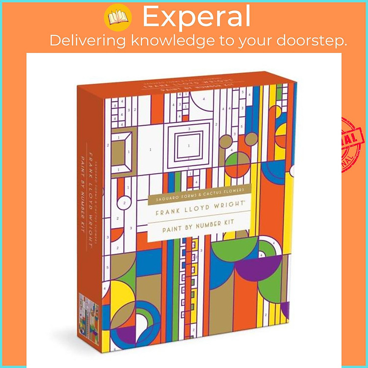 Sách - Frank Lloyd Wright Saguaro Cactus and Forms Paint By Number Kit by Galison (UK edition, paperback)