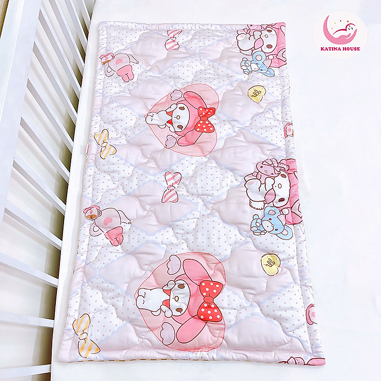 Nệm cho bé đi học mầm non Katina House 70x120cm, vải cao cấp tencel 60s mềm mịn mát, thấm hút tốt
