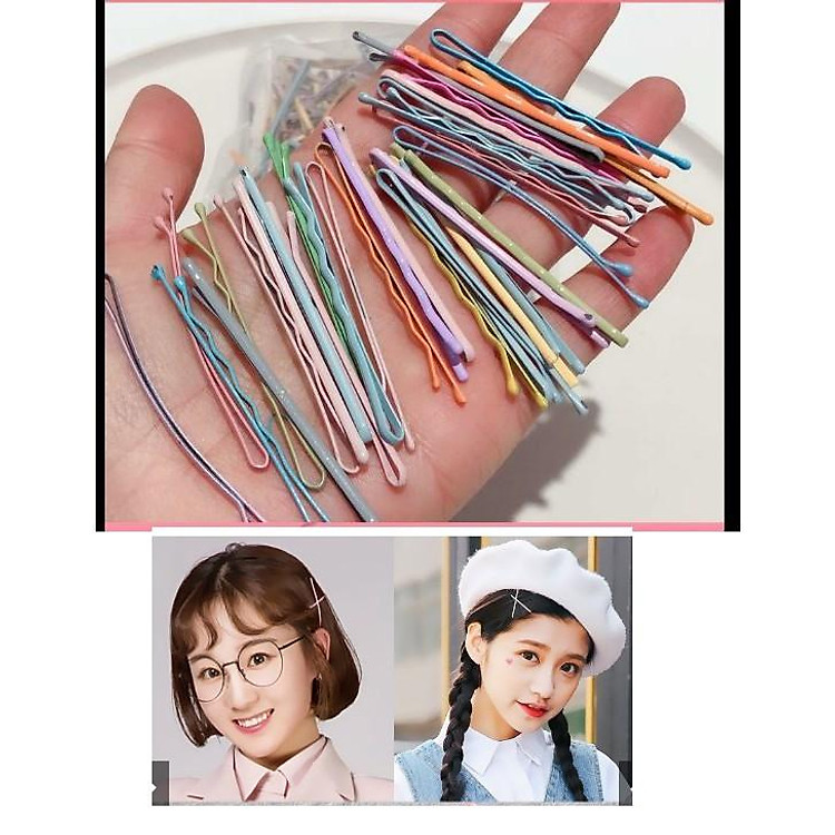 1-5 cây kẹp tóc, kẹp tăm nhiều màu dài 6cm