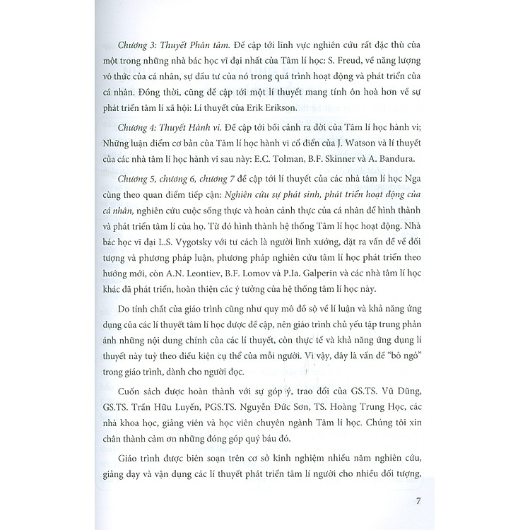 Giáo Trình Các Lí Thuyết Phát Triển Tâm Lí Người (Tái bản) - Ảnh 7