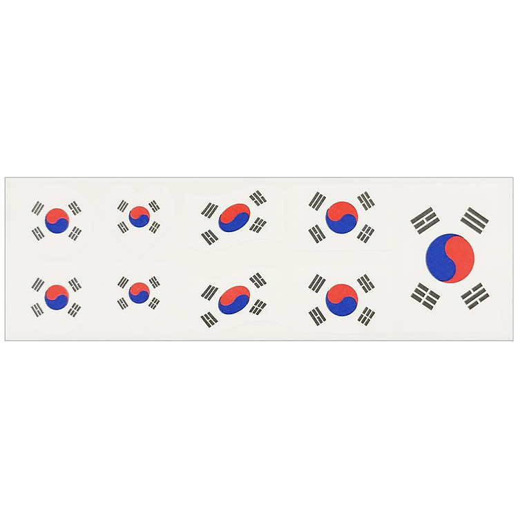 Bộ Sticker Hình Lá Cờ Hàn Quốc (5 cái) - Ảnh 3