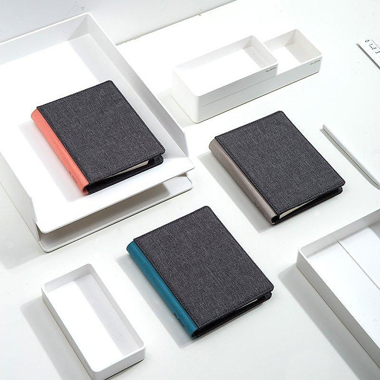 Sổ Tay Bìa Vải Gáy Bọc Da (80 trang) – NS245 – Xanh dương