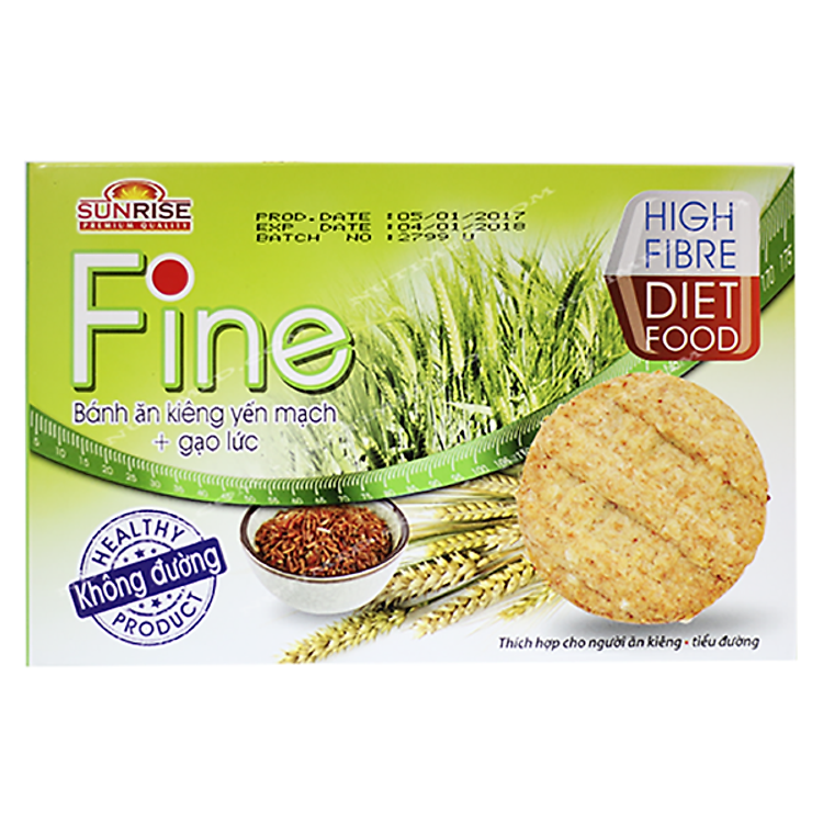 Bánh Yến Mạch + gạo lức Fine - Dành Cho Người Ăn Kiêng, Tiểu Đường