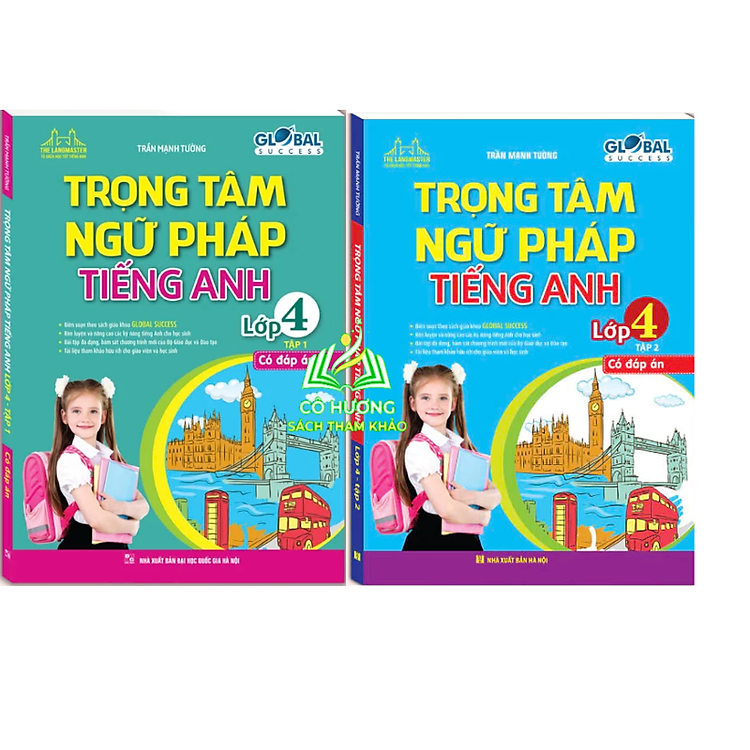 Sách - Global success - Combo Trọng tâm ngữ pháp Tiếng Anh lóp 4 (trọn bộ 2 tập 1+2) (có đáp án)