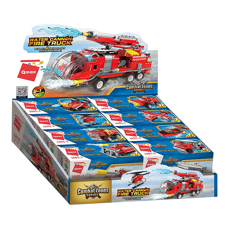 Hộp đồ chơi lắp ráp Biệt đội cứu hỏa 8in1 Chính hãng Ưu đãi - Hình ảnh 2