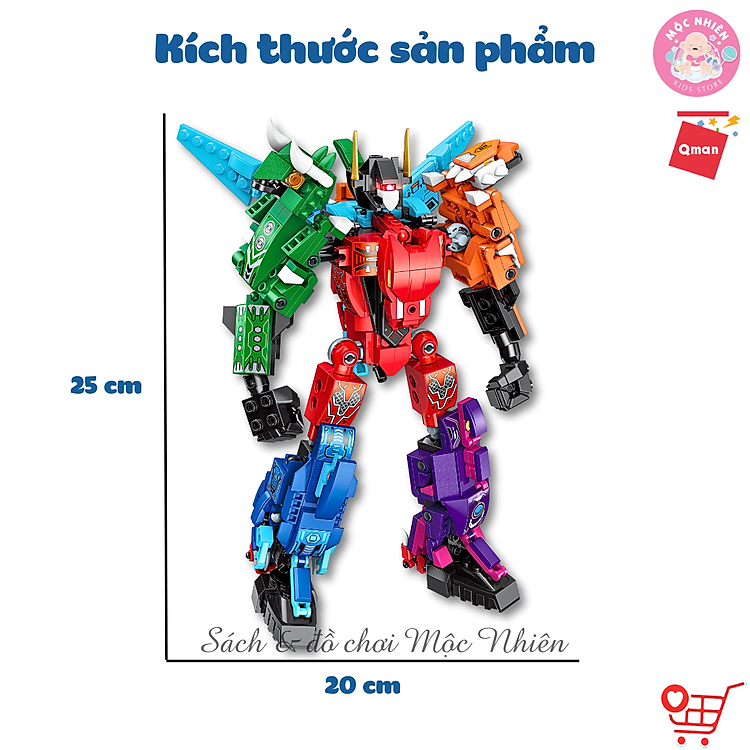 Đồ chơi xếp hình Qman 41105 – Khủng long Chính hãng Giá rẻ - Hình ảnh 4