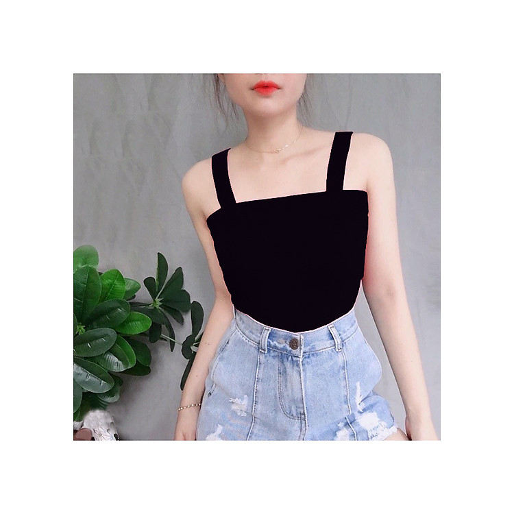 ÁO CROPTOP 2 DÂY BẢNG TO