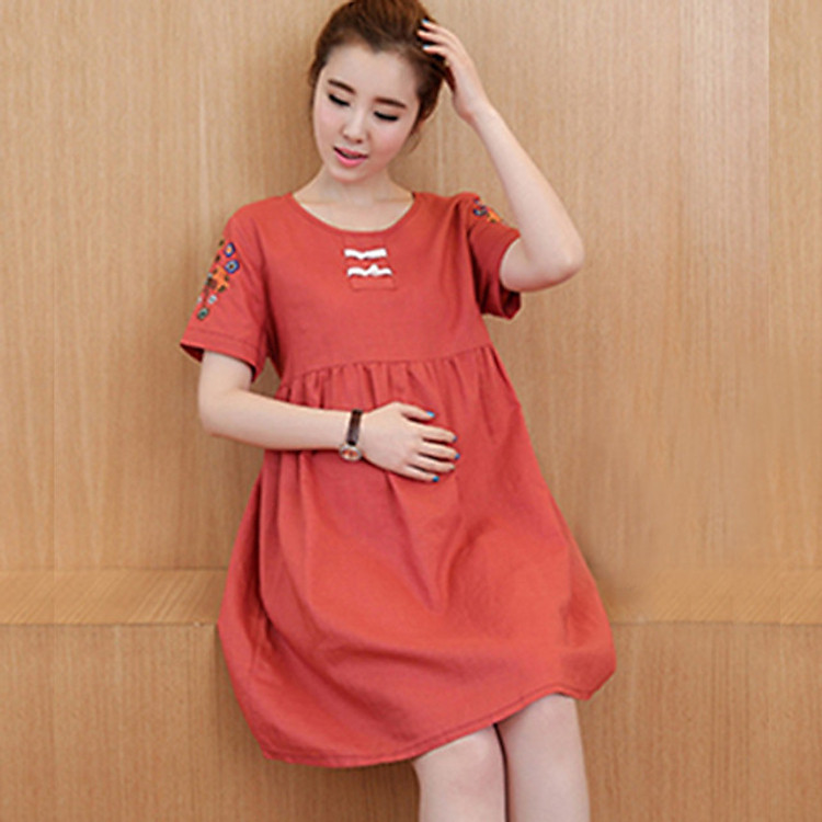 Đầm Bầu Công sở - Váy Bầu Thêu Hoa (ZD 62)