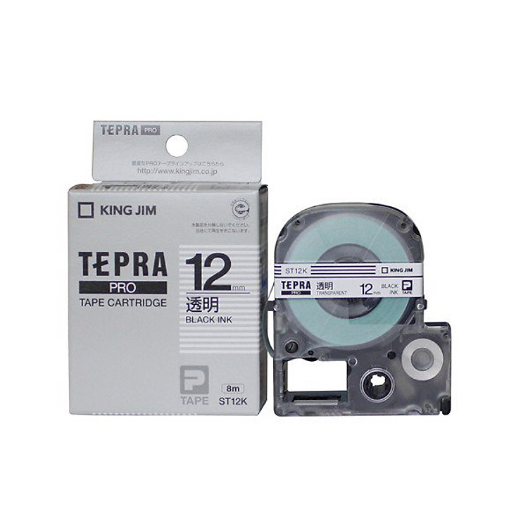 Băng mực in nhãn Tepra cỡ 12mm dùng cho máy TEPRA PRO SR-R170V / SR530 / SR970 / SR5900P - HÀNG CHÍNH HÃNG