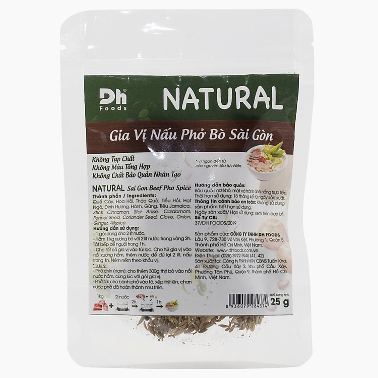 Natural Gia Vị Nấu Phở Bò Sài Gòn Dh Foods