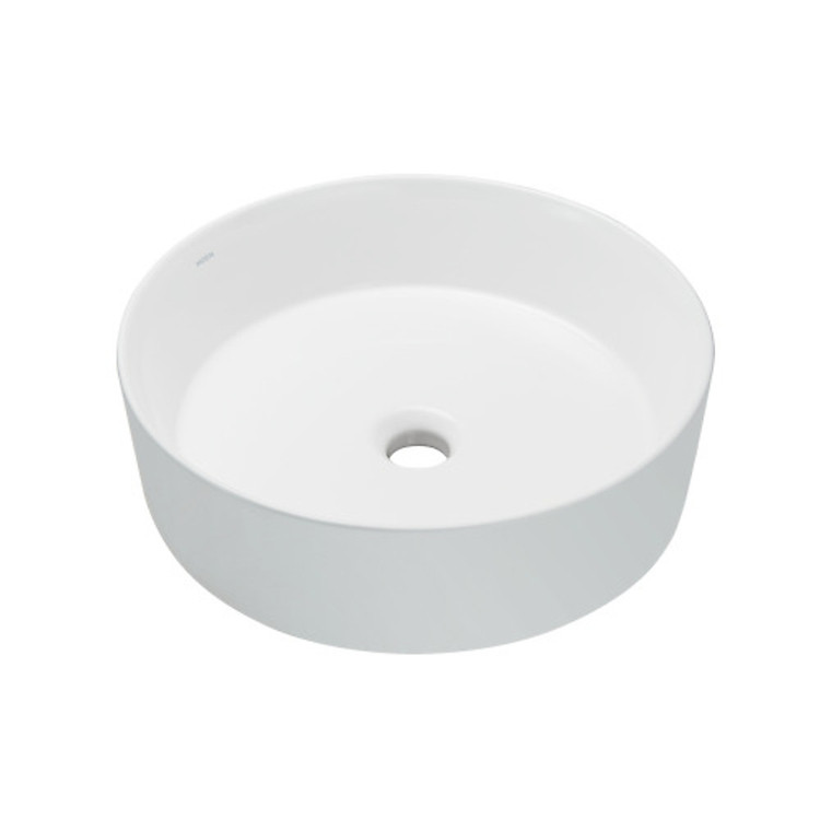 Lavabo tròn đặt bàn, có lỗ xả tràn, màu White, hiệu Moen, chất liệu Sứ, kích thước 445x445x135mm