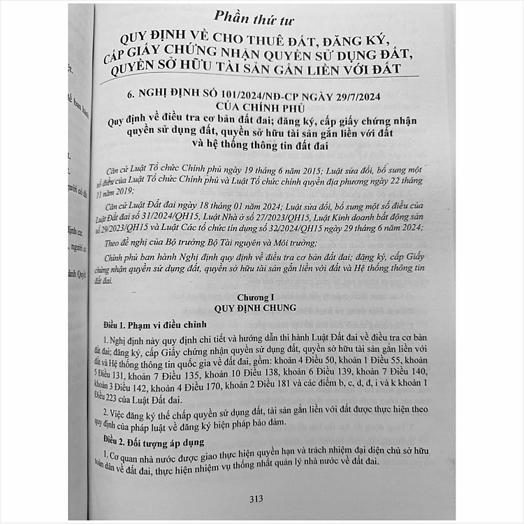 Luật Đất Đai (sửa đổi, bổ sung 2024) – Và Các Văn Bản Hướng Dẫn Thi Hành Về Giá Đất, Bồi Thường, Hỗ Trợ, Tái Định Cư Khi Nhà Nước Thu Hồi Đất (V2427D) - Ảnh 7