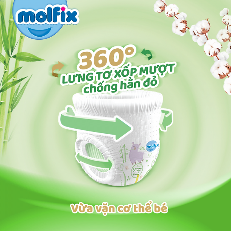 Miếng lót sơ sinh Molfix Super Jumbo Chính hãng Giá tốt - Hình ảnh 4
