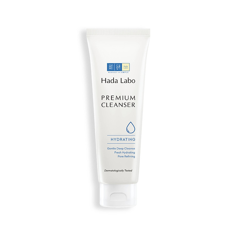 Sữa rửa mặt Hada Labo dưỡng ẩm cao cấp Premium Cleanser Hydrating 100g