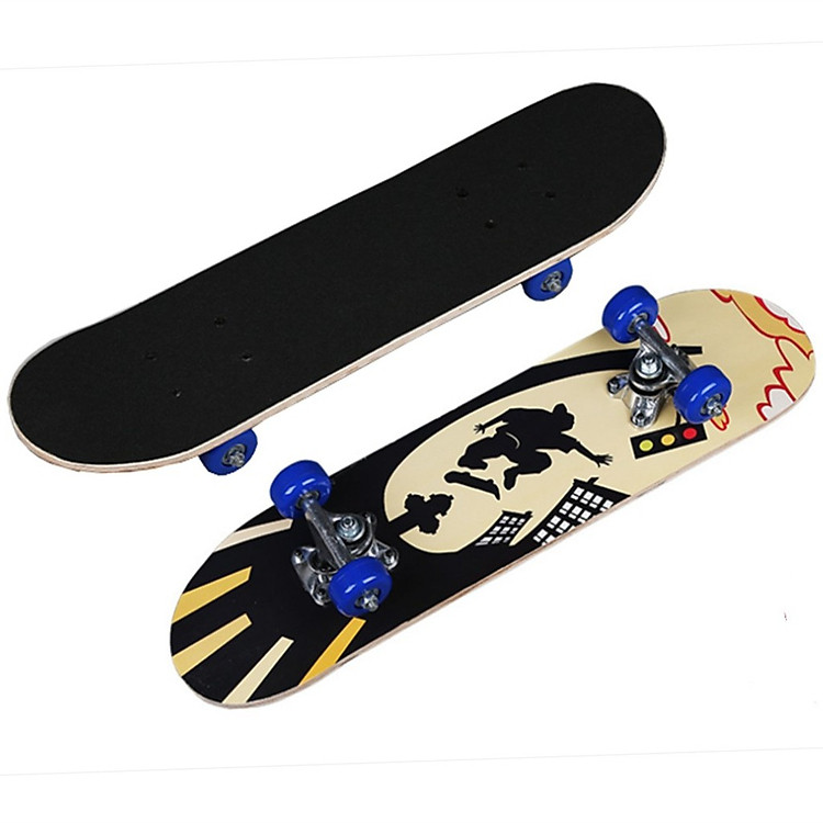 Ván trượt mặt nhám chống trơn trượt với bộ giữ bánh xe bằng nhôm chắc chắn