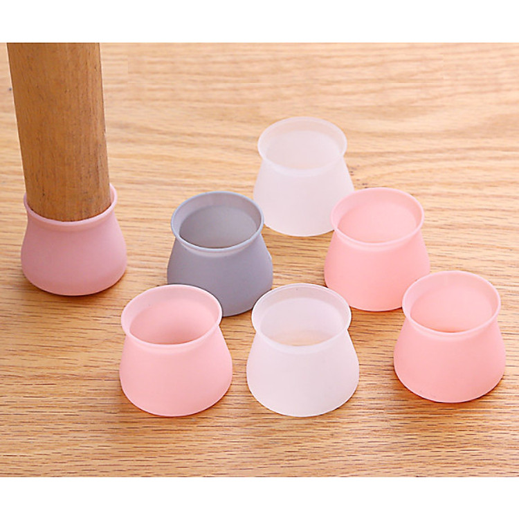 SET 8 NÚT SILICON BỌC CHÂN GHẾ CHÂN BÀN TỦ, MÀU NGẪU NHIÊN