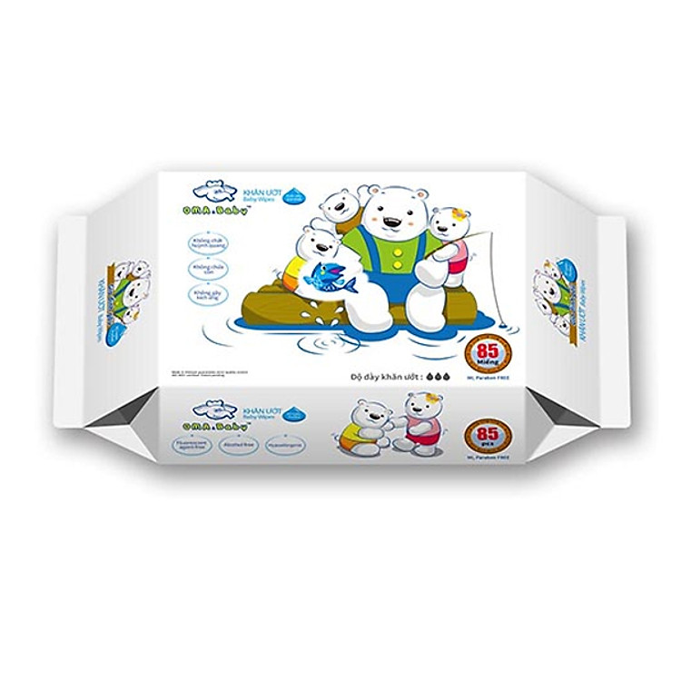 Khăn ướt làm sạch tinh khiết Oma Baby