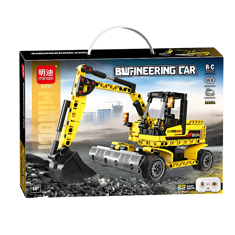 MINGDI - 8711 - Lắp Ráp Xe Xúc Điều Khiển Từ Xa Tỉ Lệ 1:24