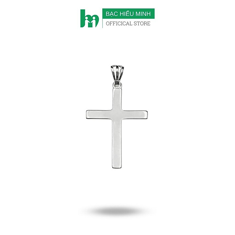 Mặt Dây Chuyền Nam Thánh Giá Trơn Bạc Ta 925 Chính Hãng Bạc Hiểu Minh MDN468