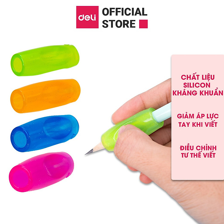 Dụng cụ hỗ trợ cầm nắm bút Deli (4 chiếc)