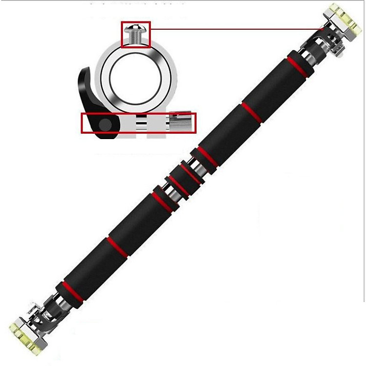 Xà đơn treo tường có chốt chống xoay ( An toàn cao cấp )mẫu mới nhất- Màu đỏ đen