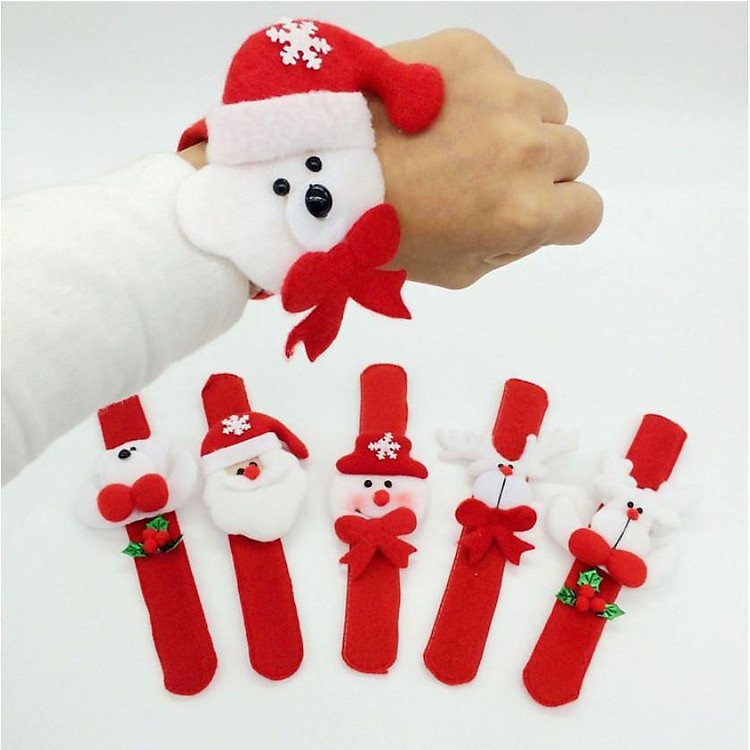 VÒNG TAY GIÁNG SINH VẢI NỈ, VÒNG ĐEO TAY NOEL VUI NHỘN, PHỤ KIỆN ĐỒ CHƠI