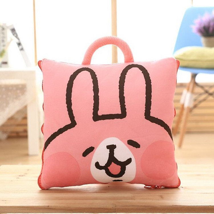 Mền Văn Phòng Xách Tay Kanahei Siêu Mịn Hình Thỏ Usagi, Gà con 30*30cm