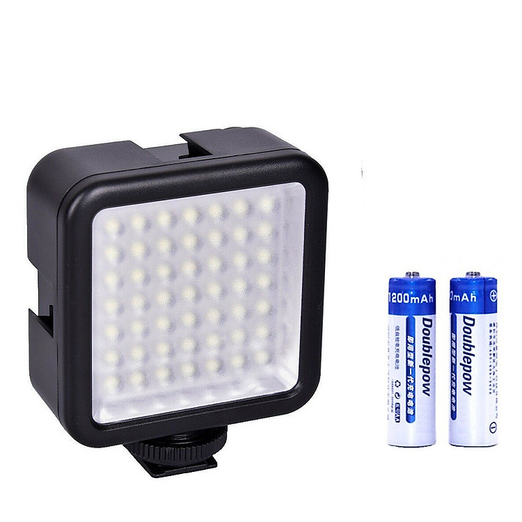 Đèn 49 LED Trợ Sáng Chụp Ảnh, Quay Phim Cho Máy Ảnh, Điện Thoại Tặng Kèm 2 Viên Pin Sạc AA 1200 mAh