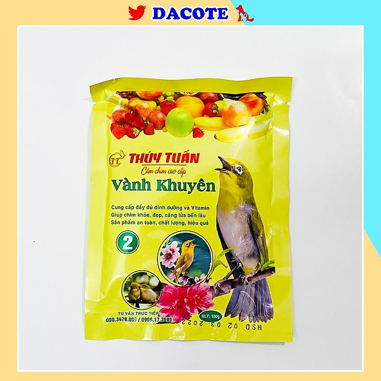 Cám chim vành khuyên Thúy Tuấn số 2 cao cấp 100gram - Cám khuyên Thúy Tuấn cao cấp giá rẻ