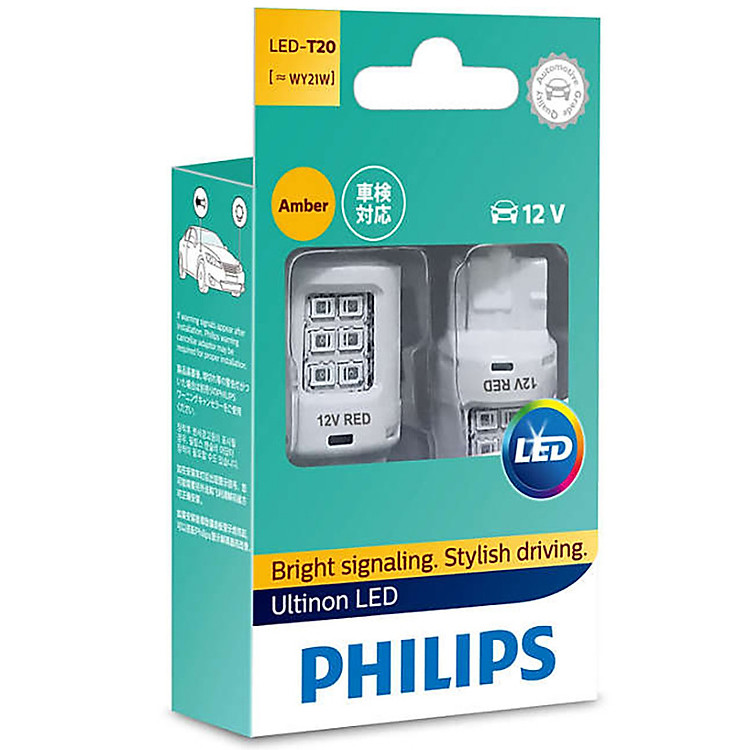 Bóng Đèn tín hiệu báo rẽ, Ô tô, Xe hơi Philips Ultinon LED 11065ULAX2 12V 6000K Vàng