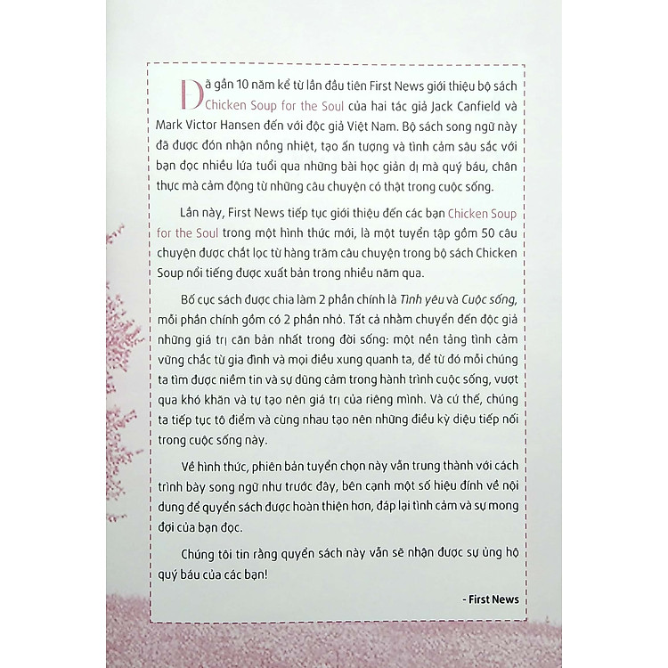 The Best Of Chicken Soup For The Soul - Tuyển Tập Những Câu Chuyện Hay Nhất (Song Ngữ Anh Việt) - Ảnh 4