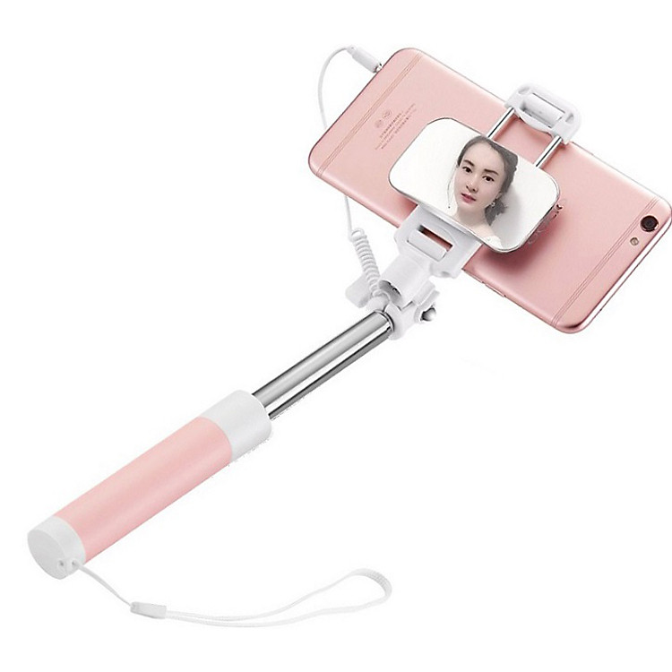 Gậy selfie chụp hình tự sướng có gương soi cao cấp HOCO K2 - Hàng chính hãng