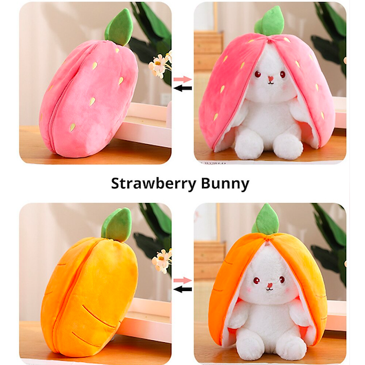 Thú nhồi bông thỏ dâu 35cm Chính hãng Giá tốt - Hình ảnh 3