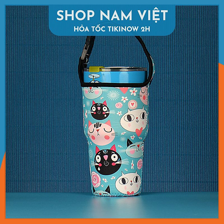 Túi Đựng Ly Giữ Nhiệt Lớn 900ml - Nhiều Hoa Văn