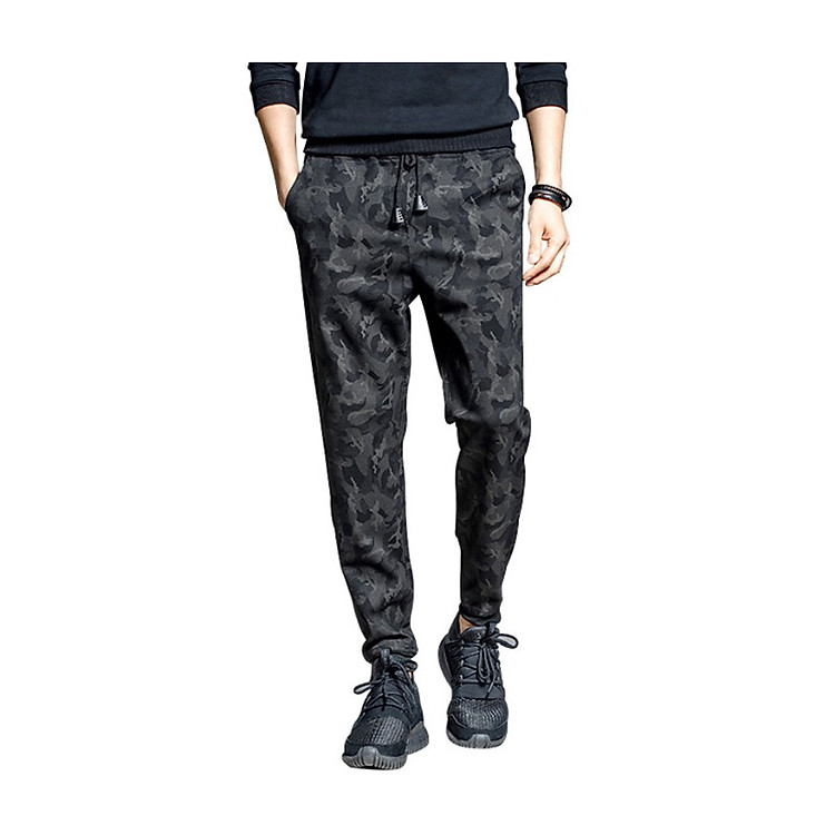 Quần jogger nam họa tiết rằn ri dáng thể thao năng động Hot 2019