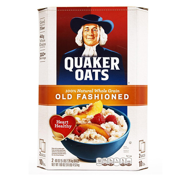 Hộp 4,52Kg Yến Mạch Quaker Oats Nhập Khẩu Từ Mỹ Nguyên Kiện