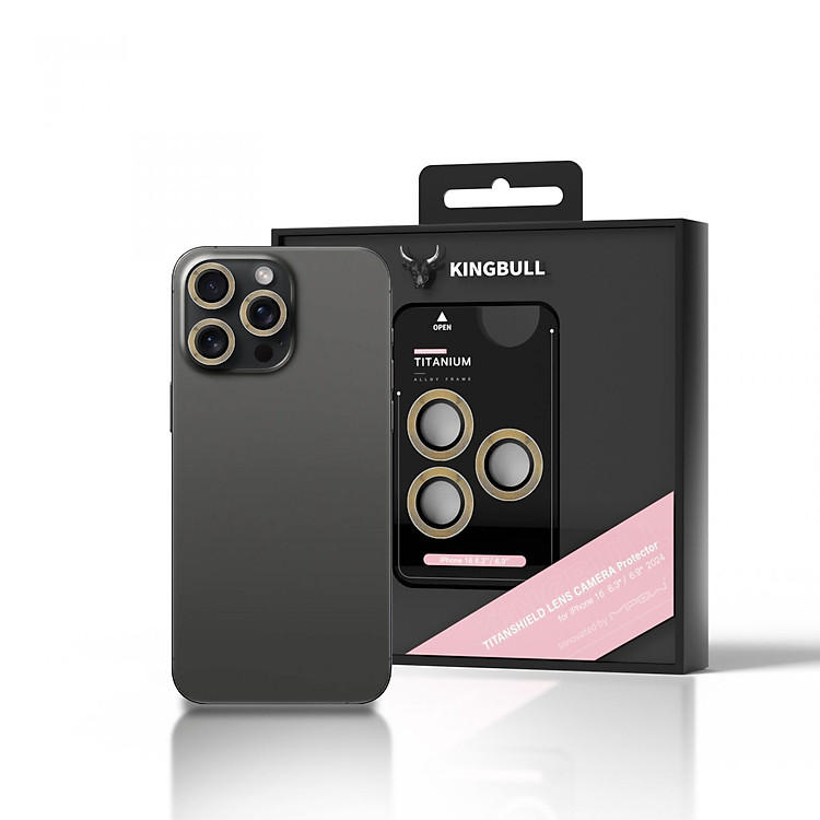 Kính Cường Lực Camera Lens Titanium Dành Cho iPhone 16 Pro/ iPhone 16 Promax, LENS CAMERA MIPOW KINGBULL_ Hàng chính hãng