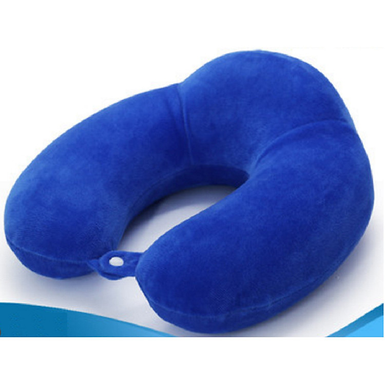 Gối choàng cổ chữ U du lịch gối đi máy bay cao su non ST (Màu ngẫu nhiên Xanh / Xám / Đen)