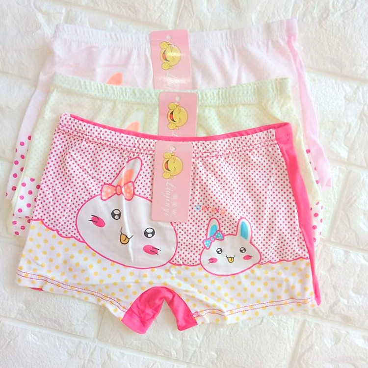 Sét 10 quần đùi chíp in hình dễ thương cho bé gái