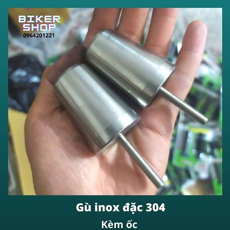 Gù chống rung tay lái xe máy inox 304 nặng 600g 1 cặp