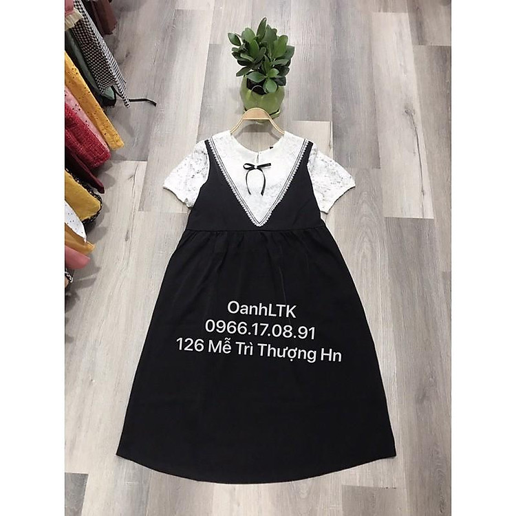 ĐẦM BẦU VÁY BẦU XUÂN HÈ DÁNG BABYDOLL PHA REN NGẮN TAY SIÊU XINH