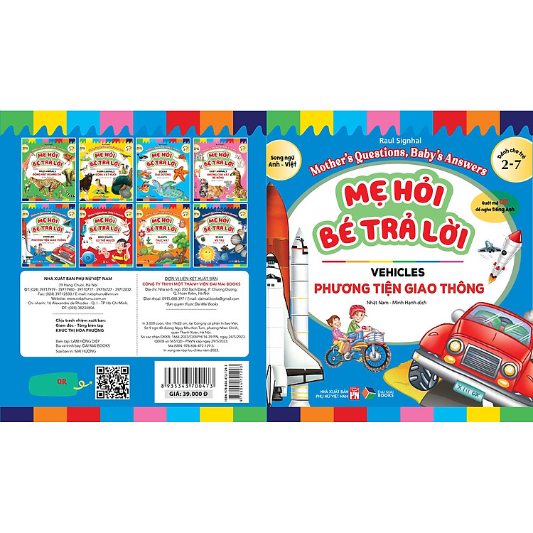 Sách - Mẹ hỏi bé trả lời ( Song ngữ Anh Việt ) : Động vật hoang dã, thực vật , Đại dương , cơ thể người - lẻ tùy chọn