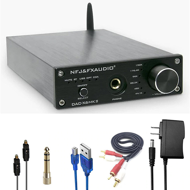 Bộ Giải Mã Âm Thanh FX Audio DAC X6 MKII Hỗ Trợ Bluetooth 5.0 Chuẩn APTX Model 2020 DT - Hàng Chính Hãng