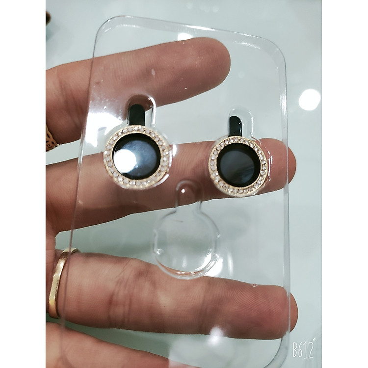 Bộ miếng dán kính cường lực Kuzoom Camera Diamond đính đá cho iphone 13/ 13mini - Hàng Nhập Khẩu