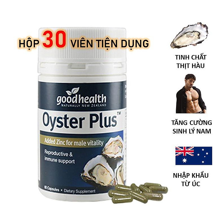 Tinh chất hàu New Zealand Good Health Oyster Plus tăng cường sinh lý nam giới | 3wolves